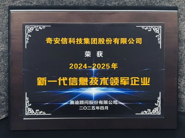 天天盈 2025IT市场权威榜单发布，奇安信再度荣膺领军企业等5项大奖